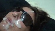 Cum loving hotty enjoys huge facial previous to swallowing yummy load